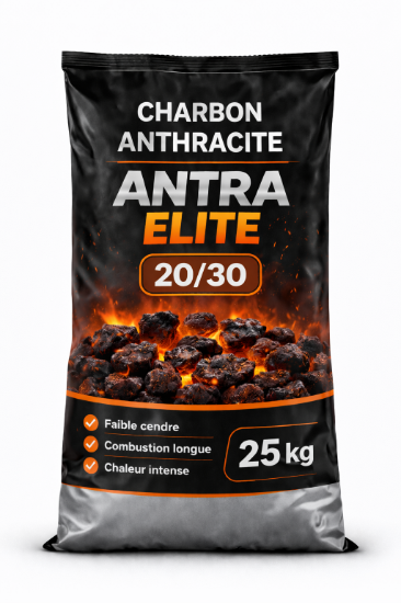 Image de CHARBON ANTHRACITE 20/30 – ANTRA ELITE – 500 kg – 20 sacs